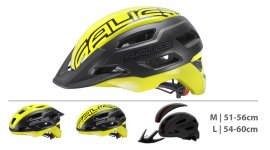 ΚΡΑΝΟΣ SALICE STELVIO black-yellow με γείσο - κάλυμμα - safety led