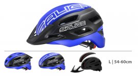 ΚΡΑΝΟΣ SALICE STELVIO black-blue με γείσο - κάλυμμα - safety led